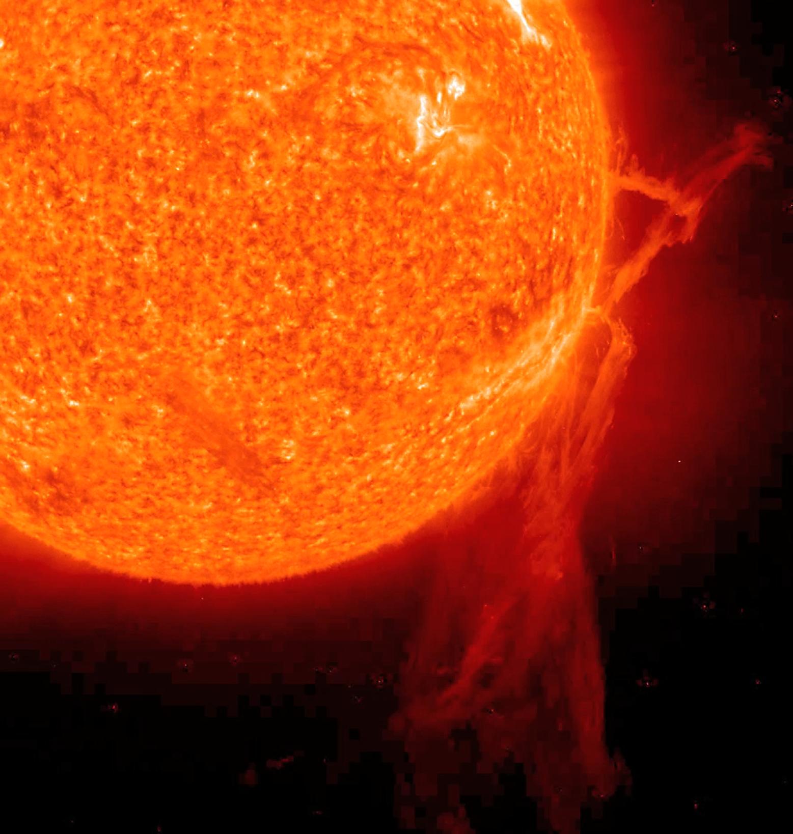 Filament eruption from the Sun in EUV, December 6, 2010